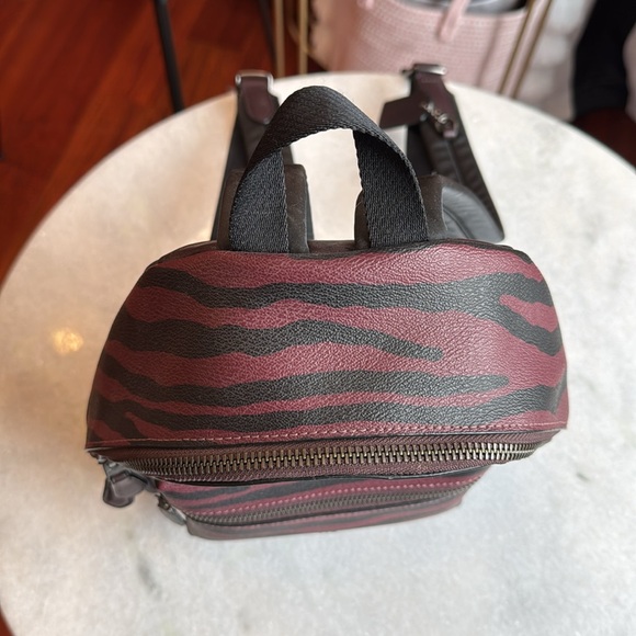 Coach Pink and Brown Zebra Print Backpack - Picture 2 of 11